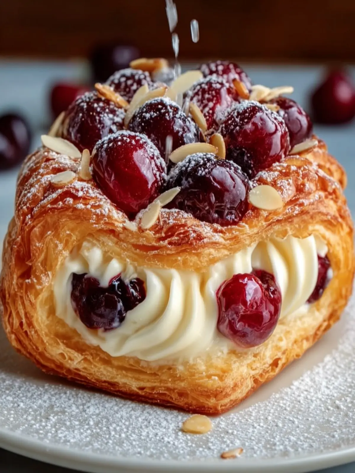 Cherry Almond Cream Pastry First Image