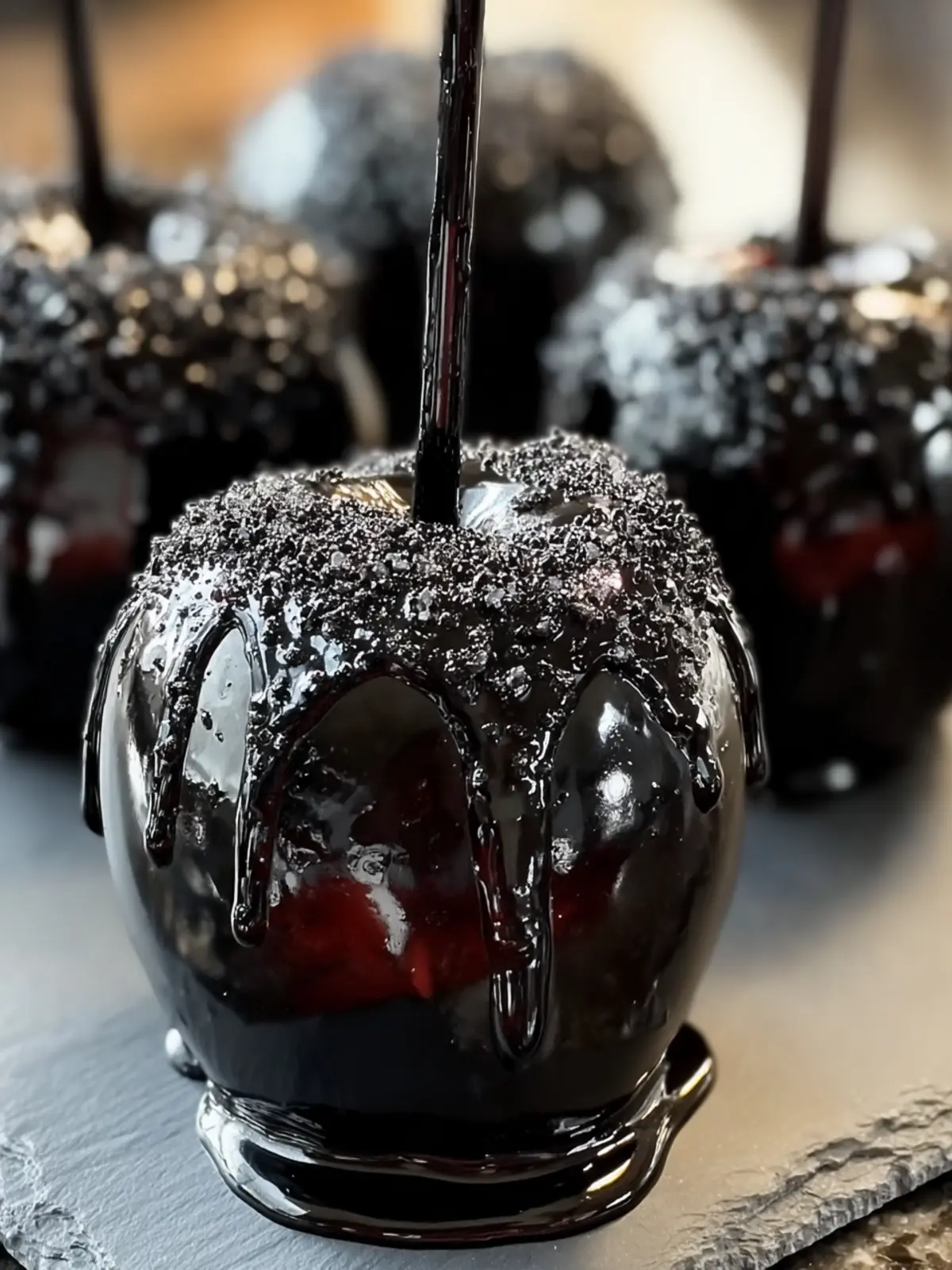 Gothic Black Candy Apples
