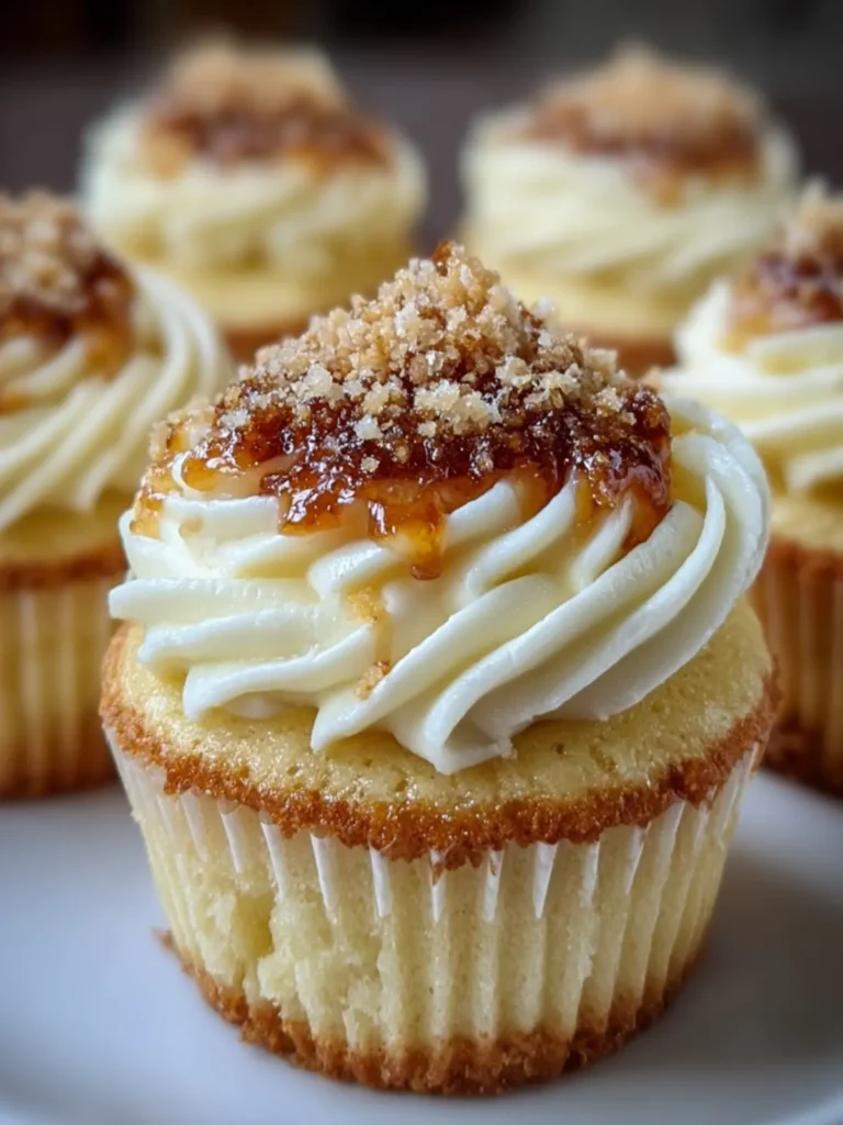 Vanilla Cupcakes with Caramelized Topping First Image