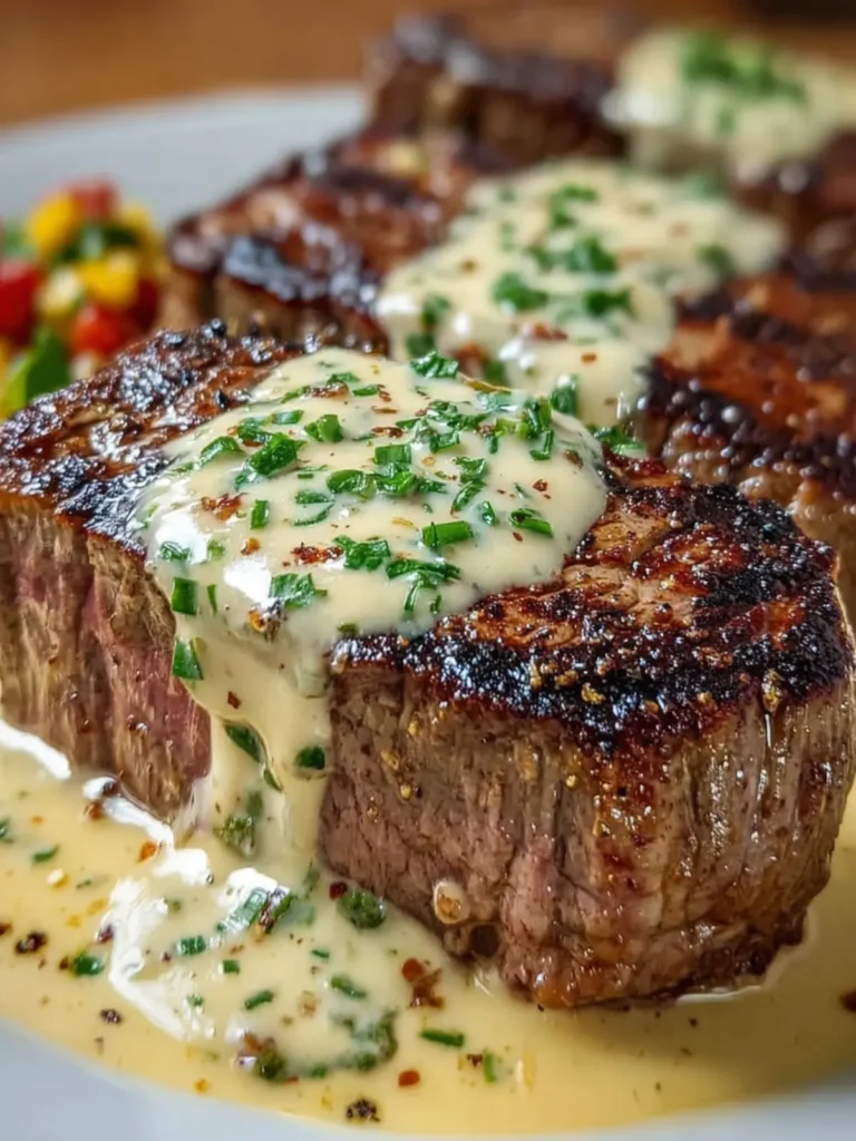 Grilled Steak with Creamy Sauce First Image