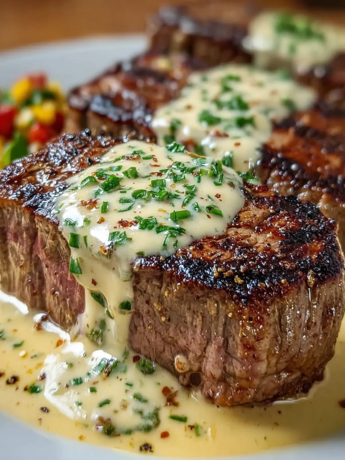 Grilled Steak with Creamy Sauce First Image