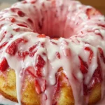Pink Glazed Strawberry Bundt Cake First Image