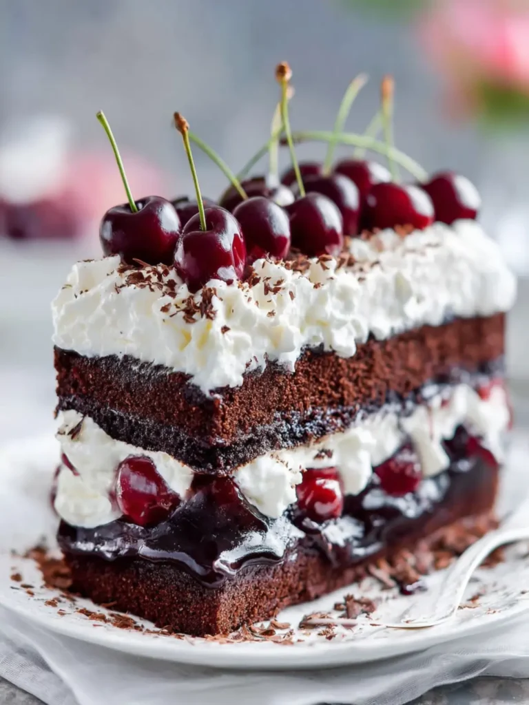 Decadent Black Forest Cake Slice First Image