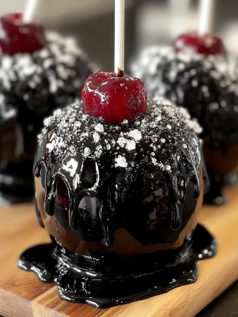 Gothic Black Candy Apples First Image