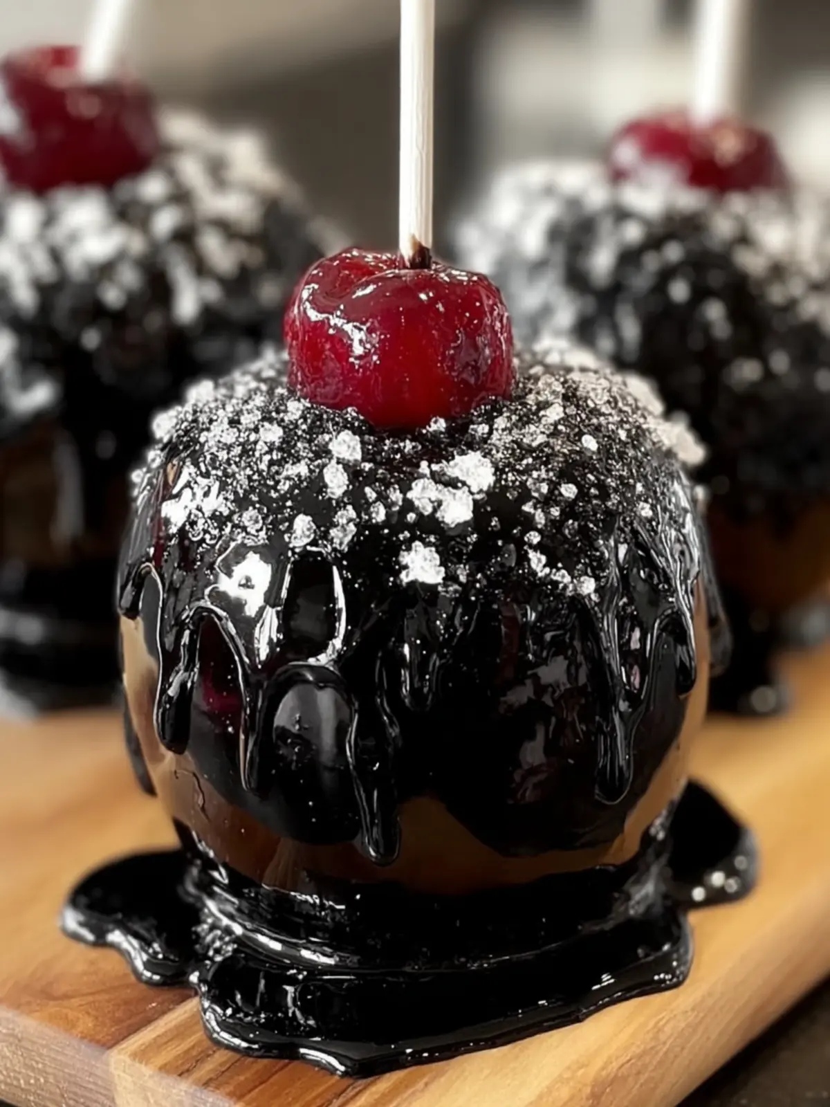 Gothic Black Candy Apples First Image