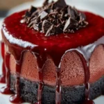 Rich Chocolate Berry Cheesecake First Image