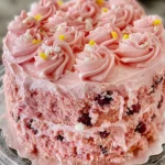 Raspberry Pink Frosted Cake First Image
