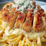 Crispy Chicken Alfredo Pasta First Image