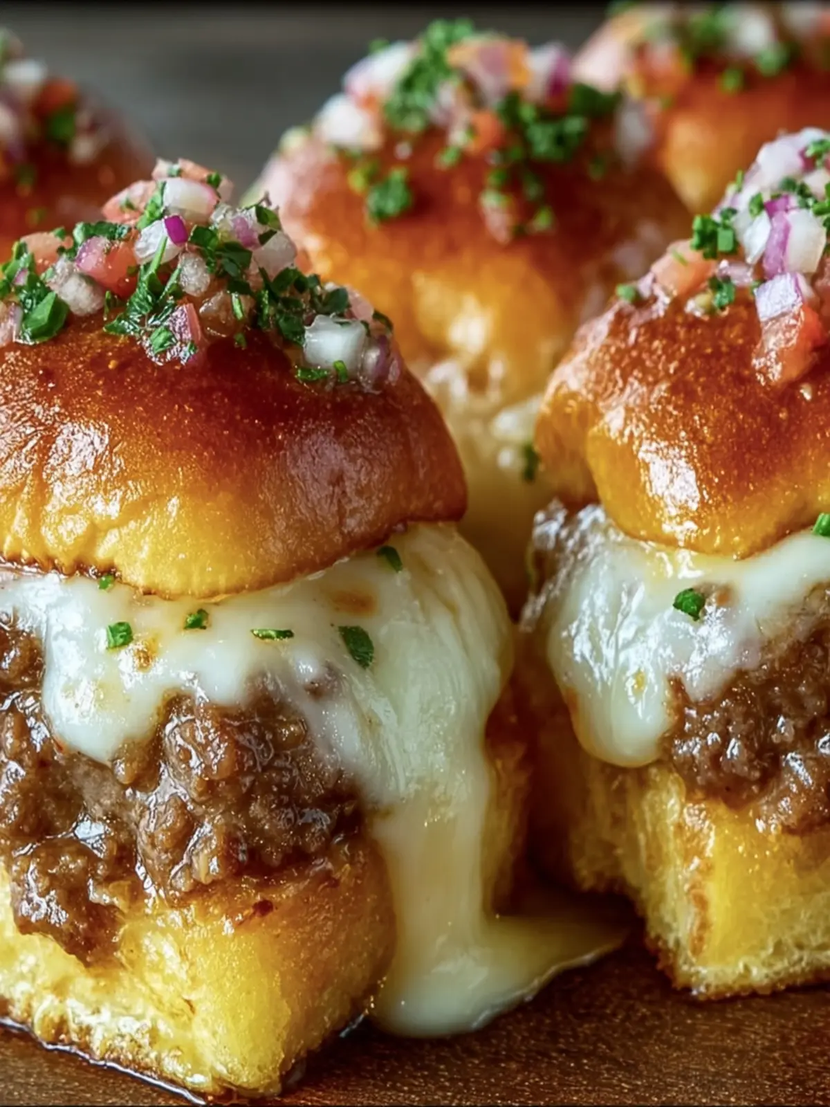 Cheesy Garlic Beef Sliders Recipe First Image