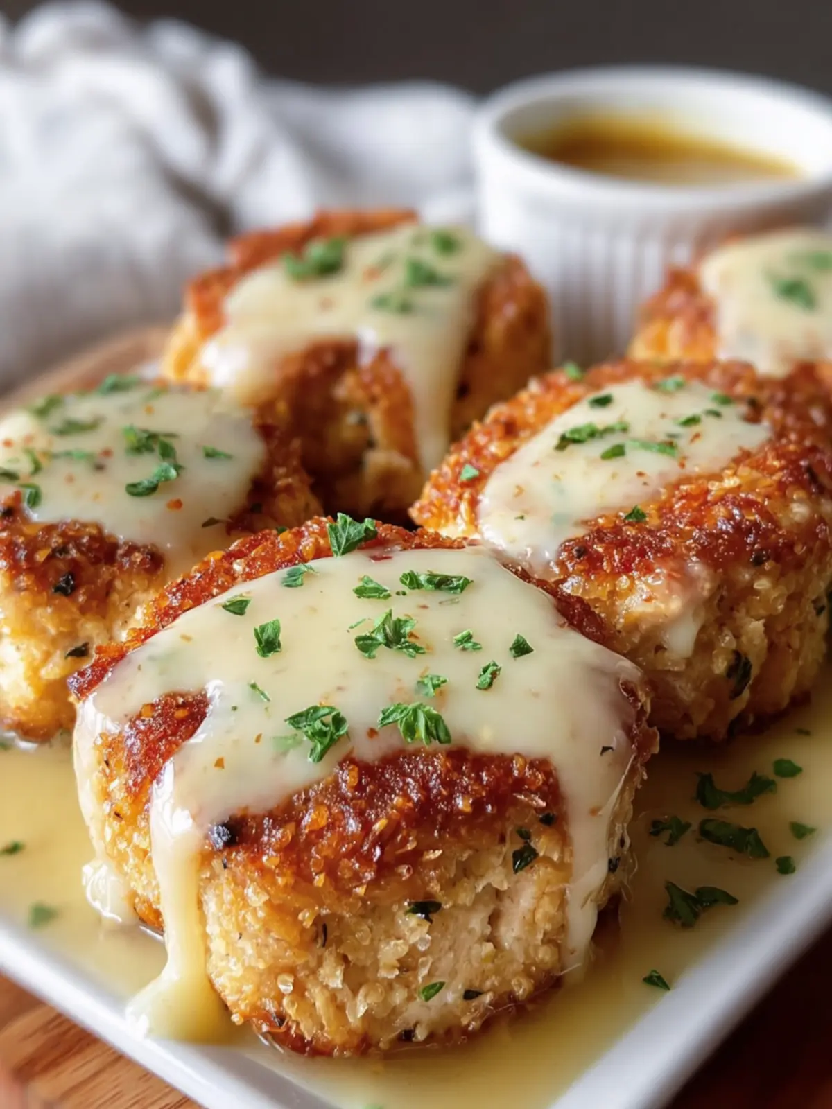 Savory Chicken Patties with Sauce First Image