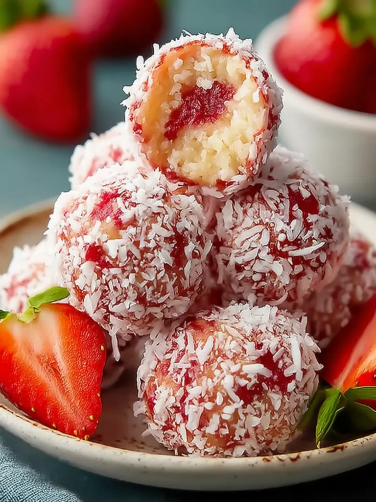 Strawberry Coconut Truffle Bites First Image