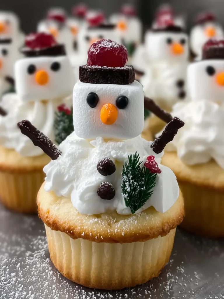 Snowman Marshmallow Cupcake Delight First Image