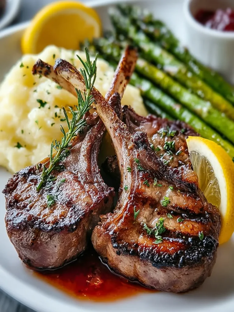 Grilled Lamb Chops with Asparagus First Image