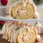 Easy Vanilla Ninja Creami Recipes: Christmas Vanilla Roll Cake First Image