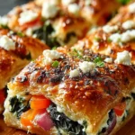 Spinach, Pepper & Carrot Crescent Squares First Image