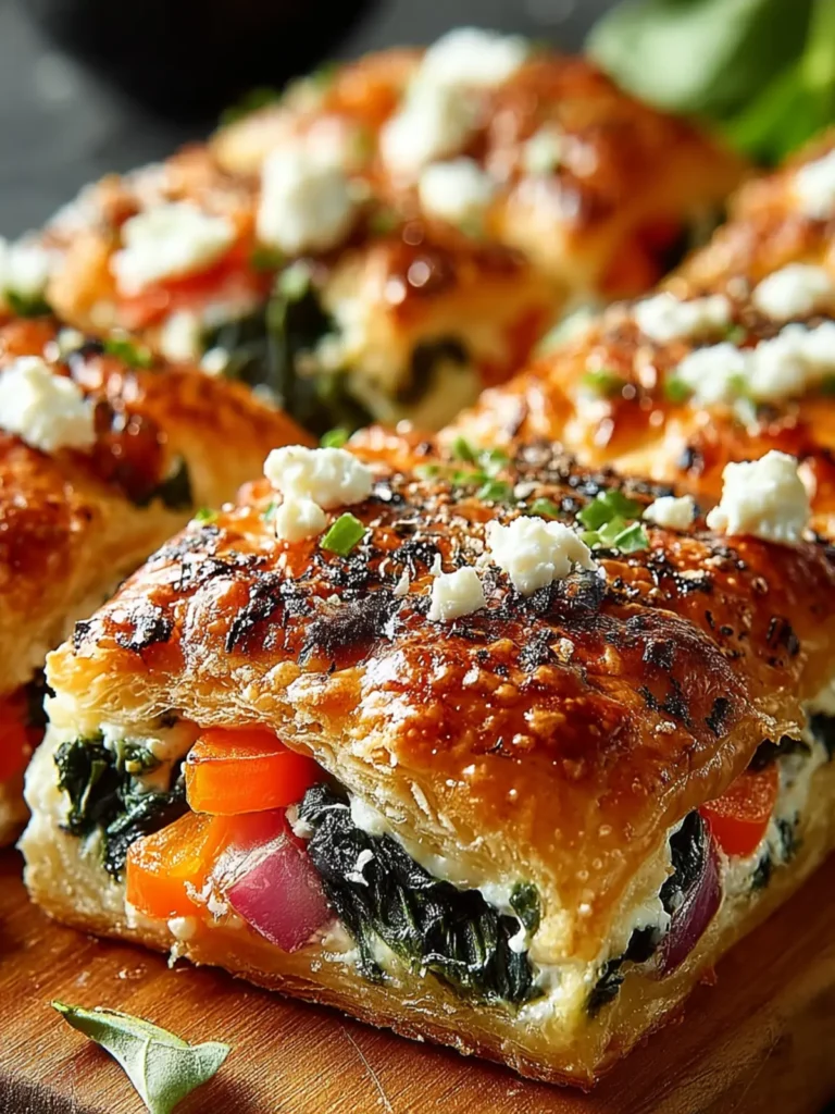 Spinach, Pepper & Carrot Crescent Squares First Image