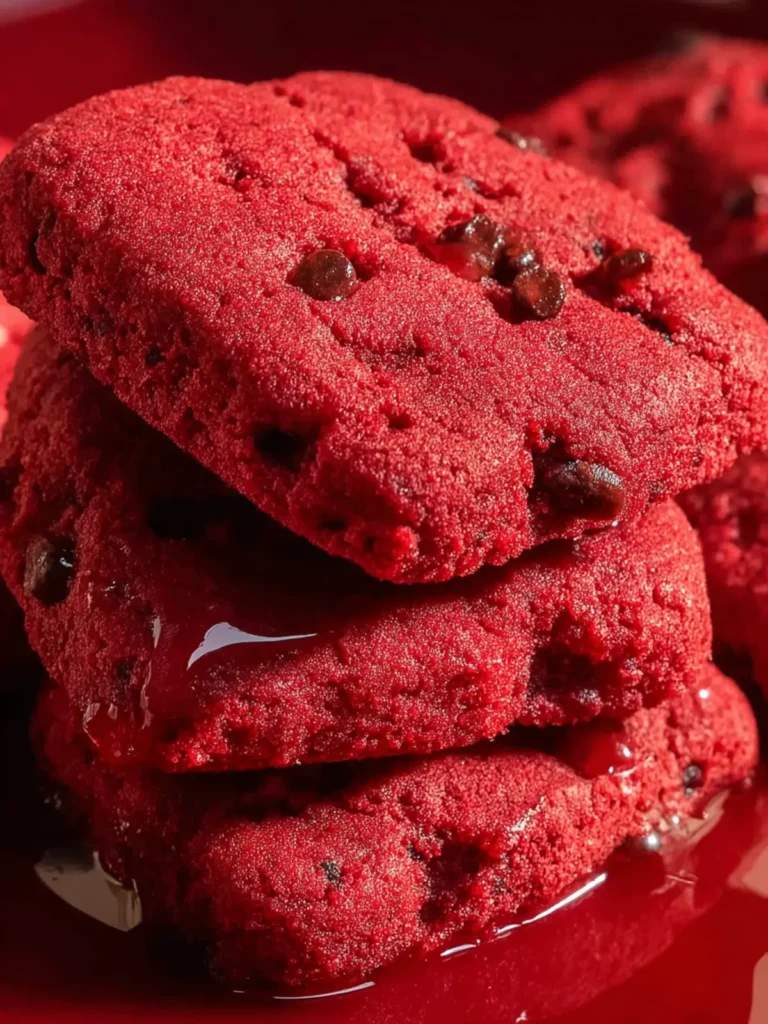 Red Velvet Shortbread Cookies First Image