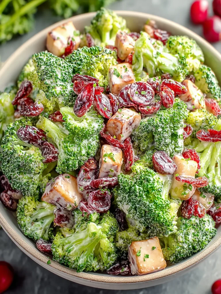 Delightful Healthy Cranberry Broccoli Salad Recipe First Image