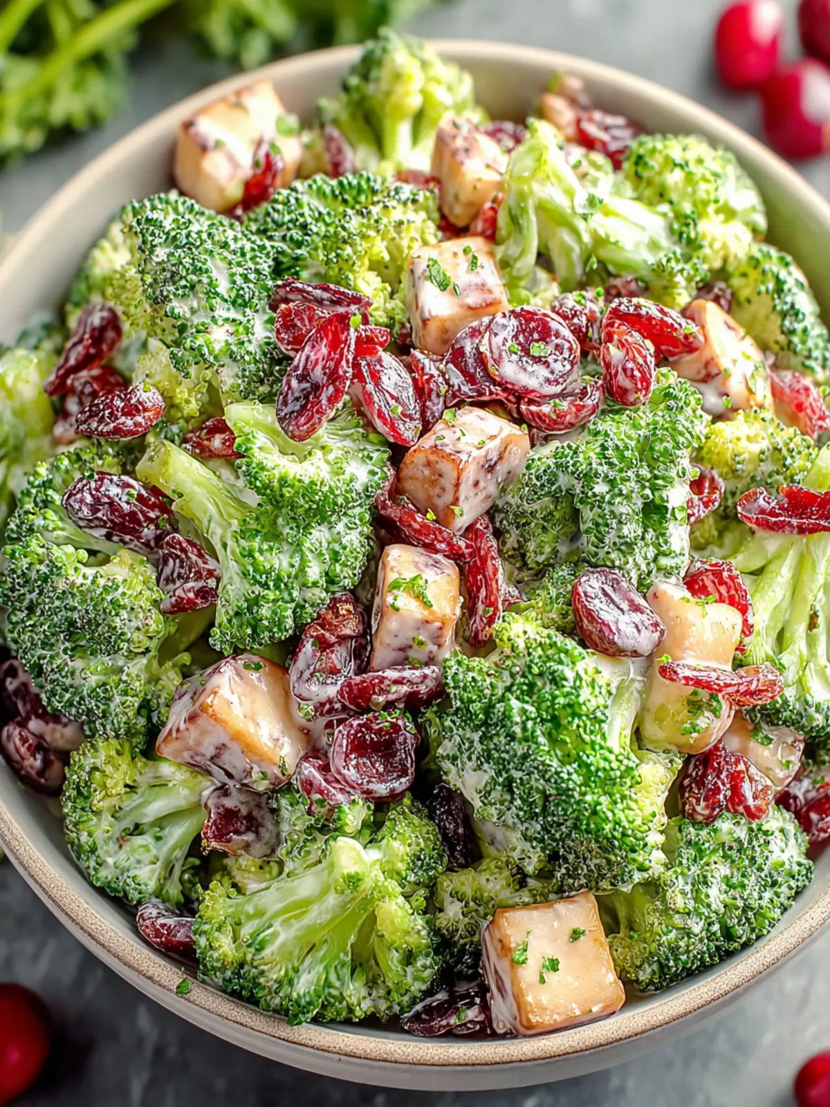 Delightful Healthy Cranberry Broccoli Salad Recipe First Image
