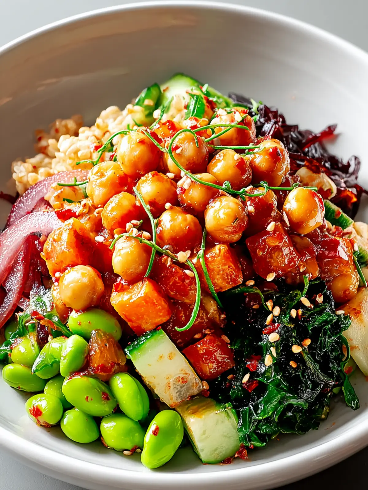 Zesty Kimchi Chickpea Salad - A Flavorful Delight! First Image