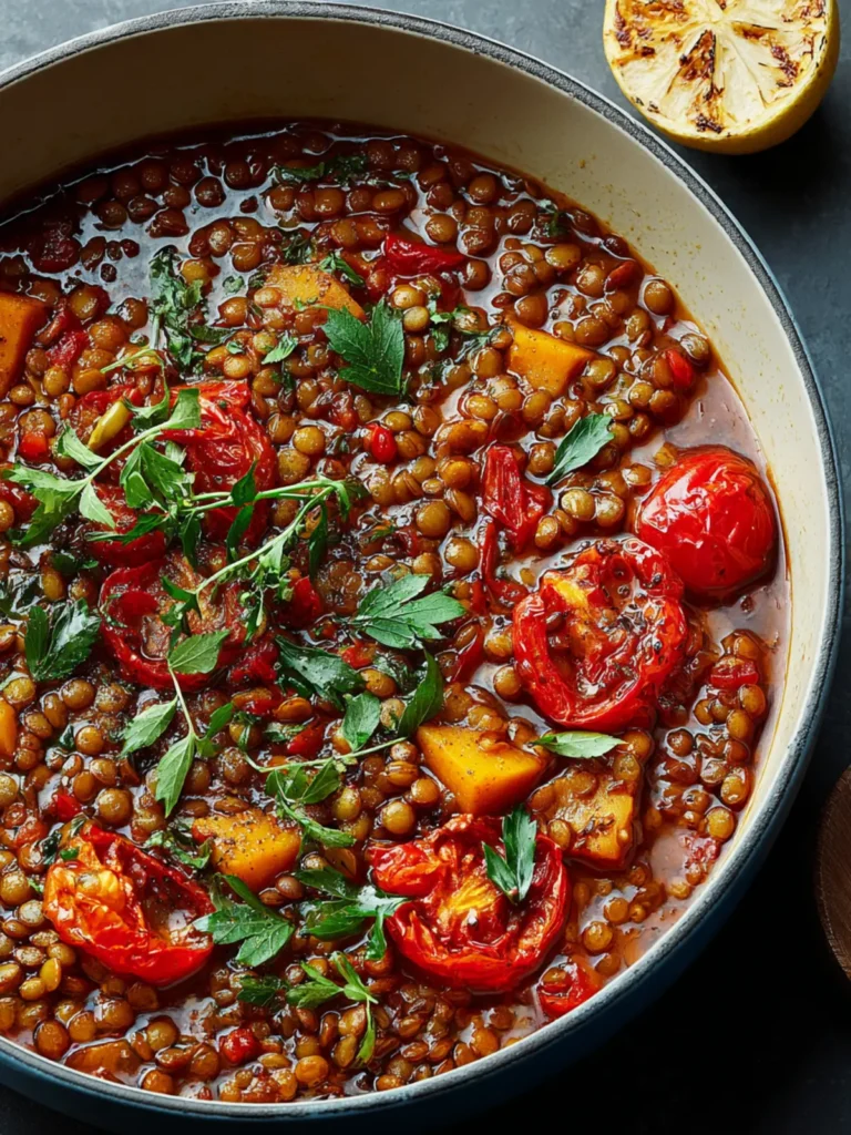 Discover Sweet and Spicy Harissa Lentil Stew Delight First Image