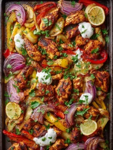 Flavorful Chicken Shawarma Sheet Pan Dinner Recipe First Image