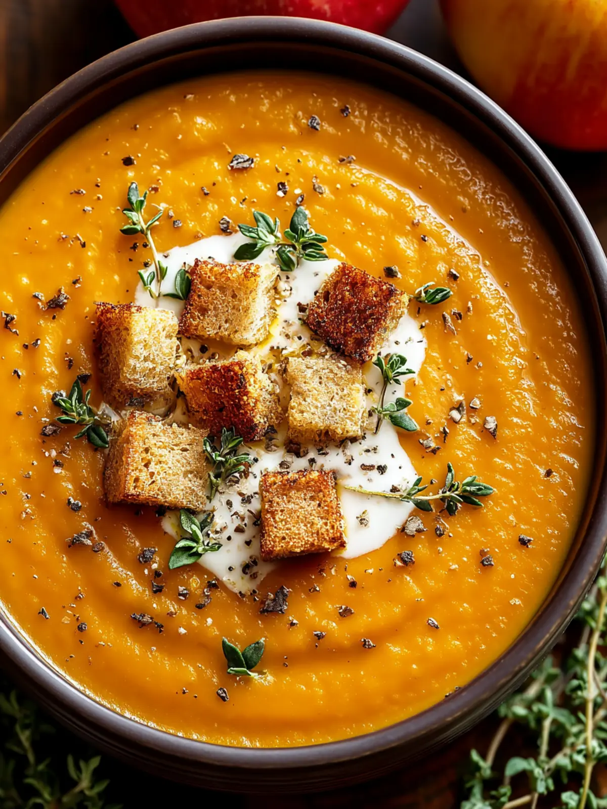 Creamy Roasted Apple Pumpkin Soup: A Cozy Delight First Image