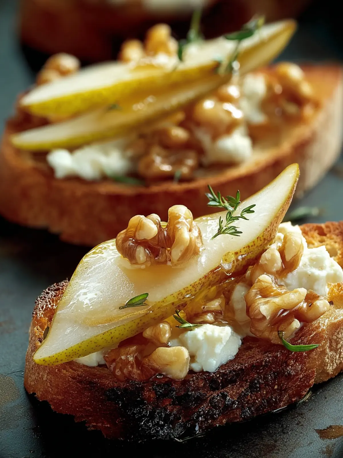 Irresistible Pear Walnut Bruschetta for Fall Gatherings First Image