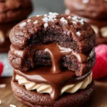 Irresistible Brownie Sandwich Cookies with Salted Chocolate Buttercream First Image