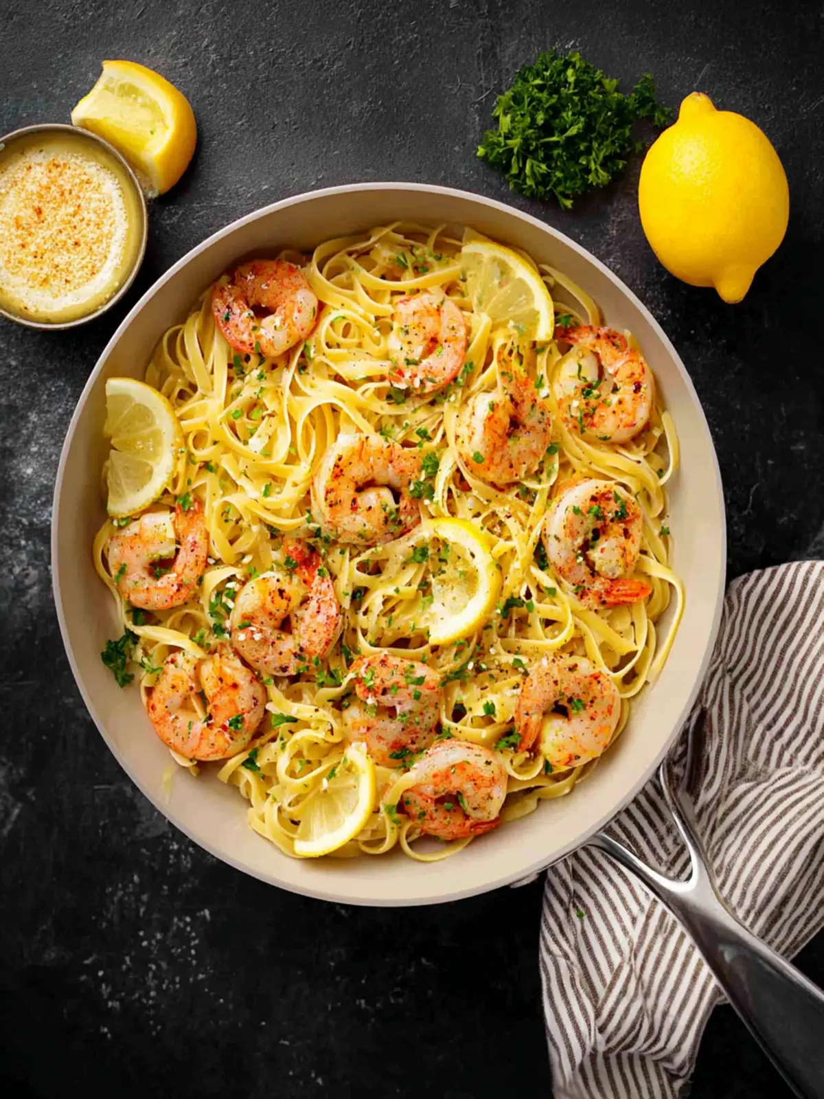 Lemon Garlic Shrimp Pasta First Image
