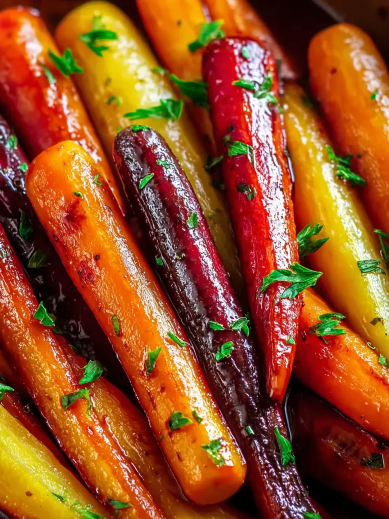 Irresistible Honey Balsamic Glazed Rainbow Carrots Recipe First Image