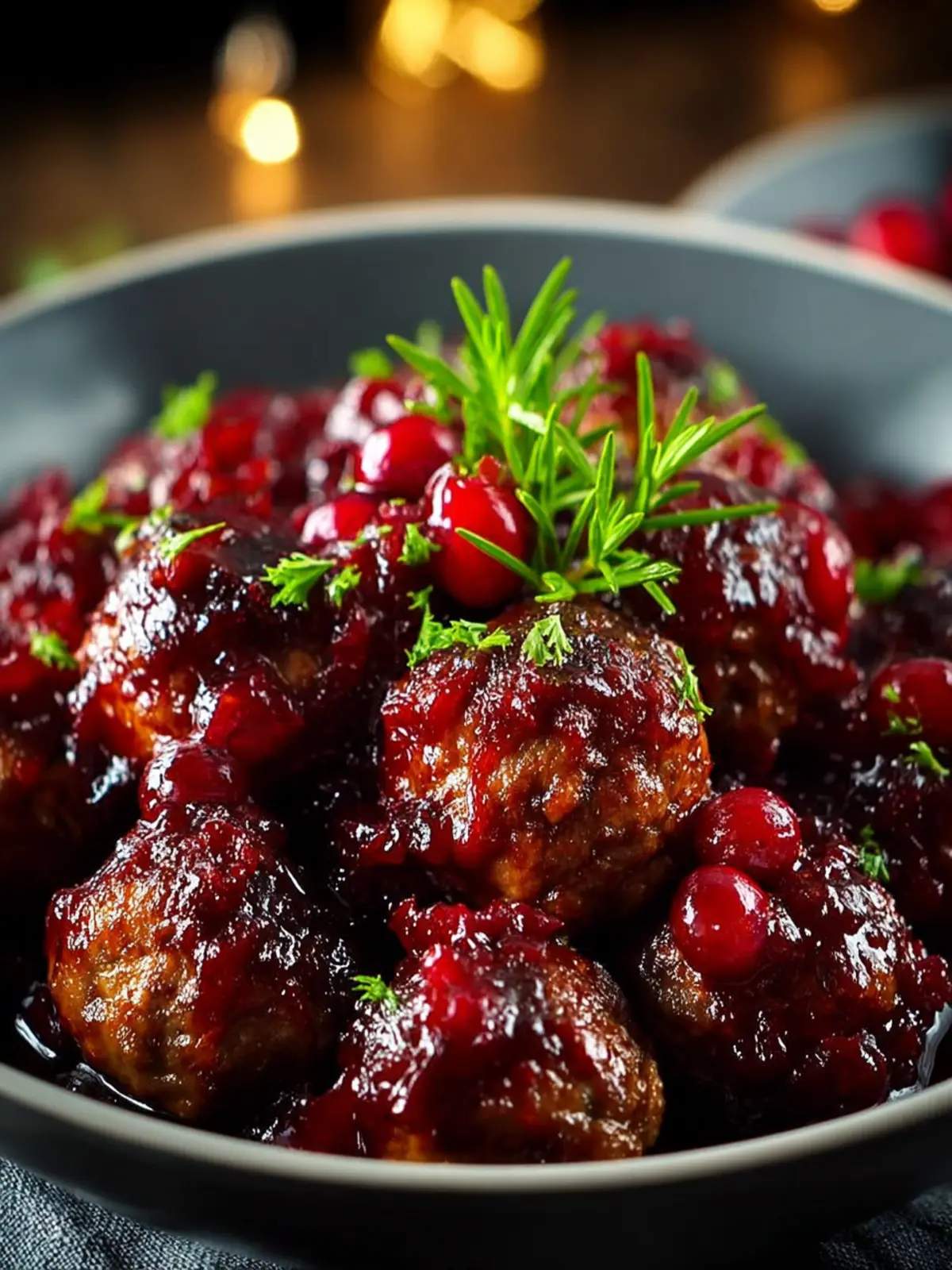 Quick Christmas Cranberry Meatballs First Image