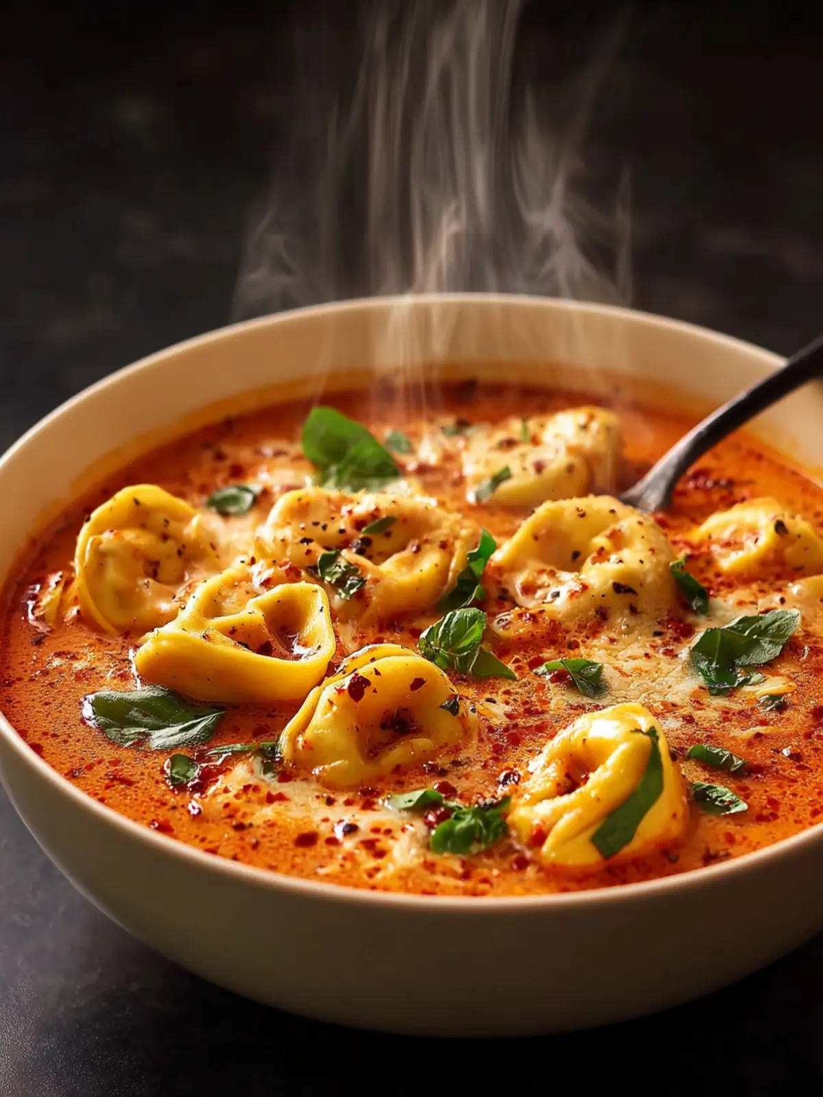Cheesy Tomato Tortellini Soup: Comfort in Every Spoonful! First Image