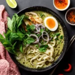Green Curry Noodle Soup with Chicken First Image