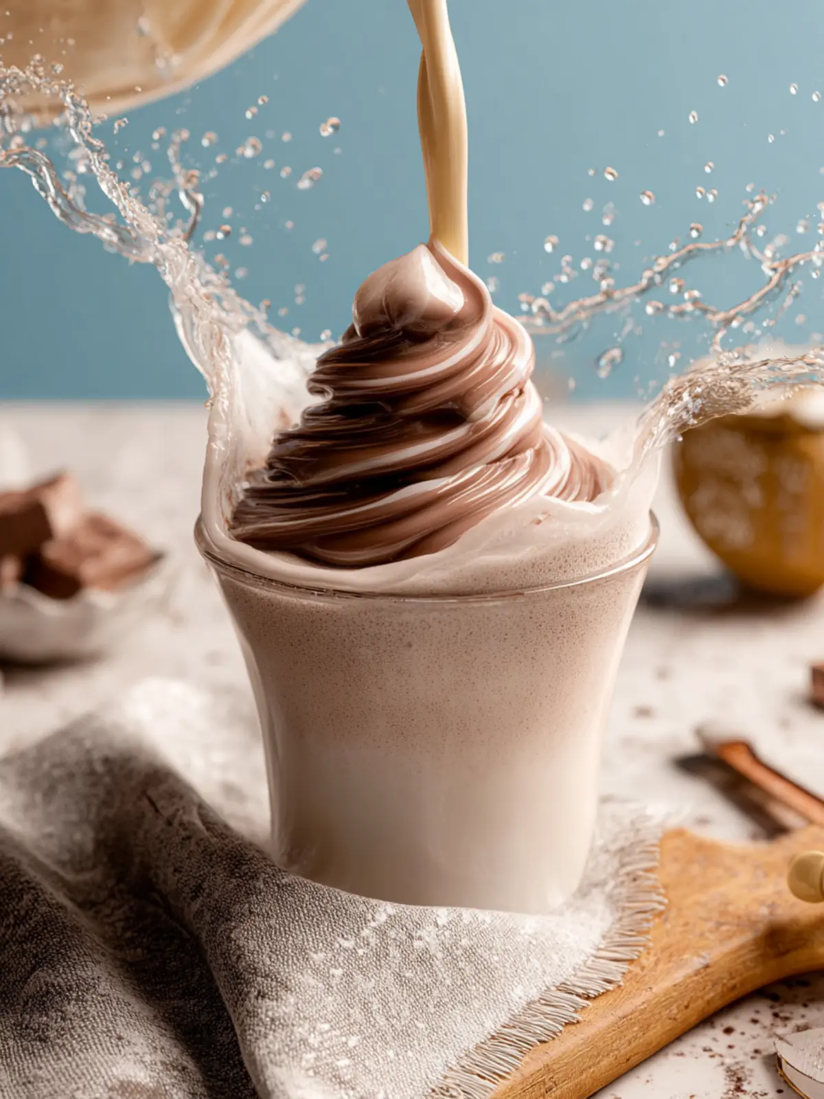Vanilla Milk with Chocolate Whipped Cream First Image