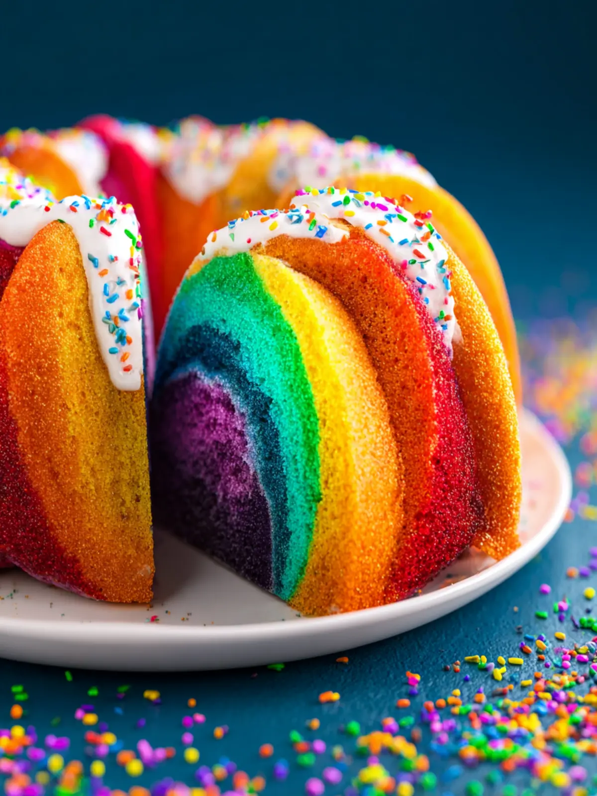 Rainbow Bundt Cake First Image