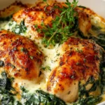 Baked Chicken Spinach Casserole First Image