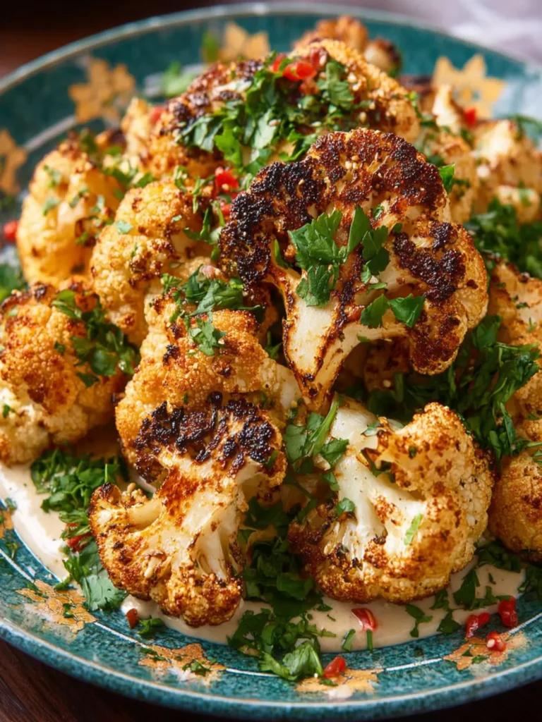 Blackened Roasted Cauliflower with Sweet Tahini First Image