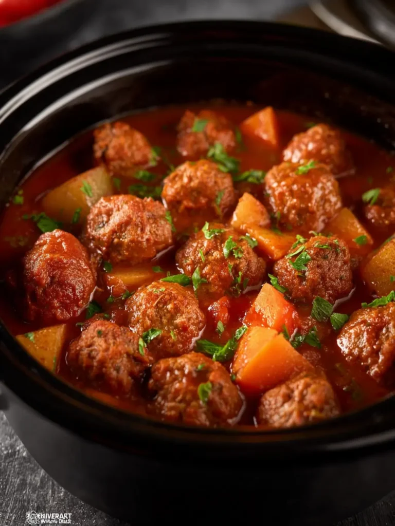Crock Pot Meatball Stew Recipe First Image