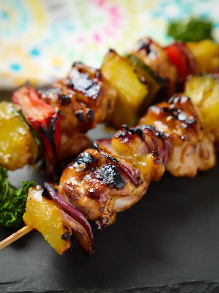 Gluten-Free Grilled Sweet and Sour Chicken Skewers First Image