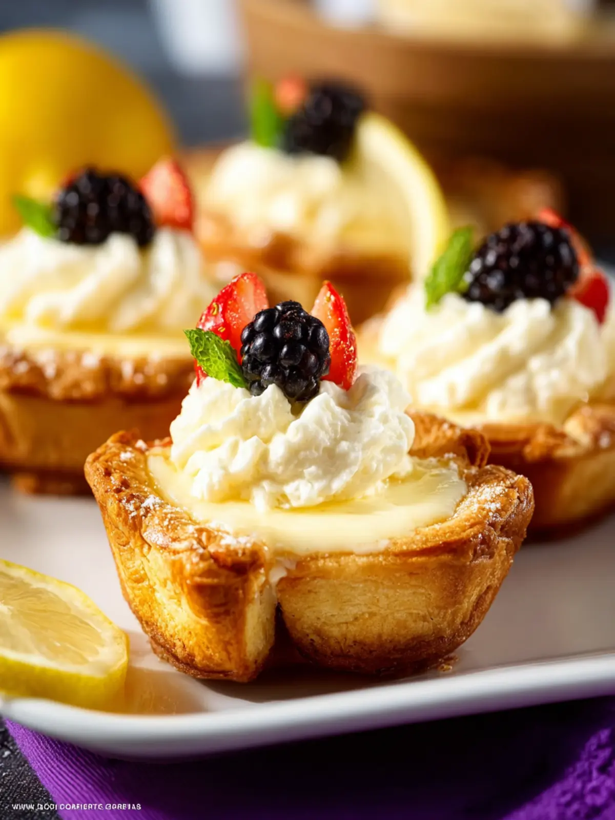 Lemon Cheesecake Crescent Cups First Image