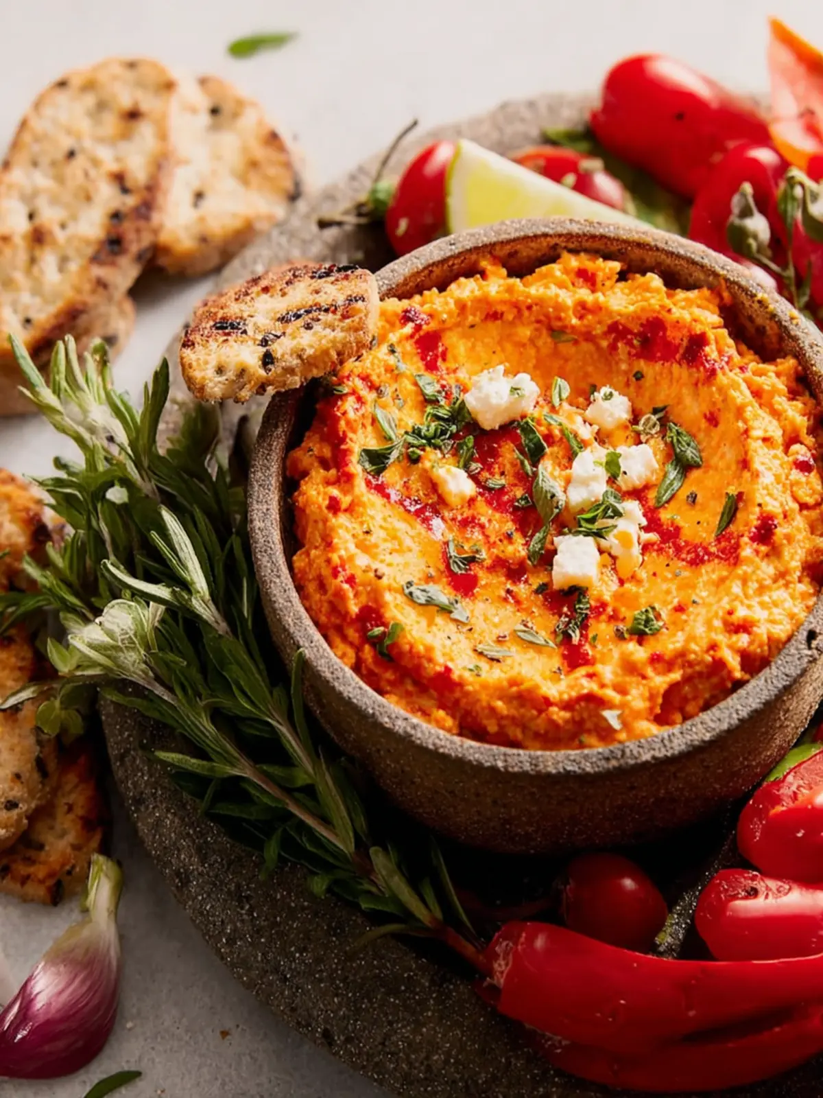 Red Pepper Feta Dip First Image