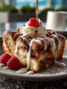 Cinnamon Roll Poke Cake First Image