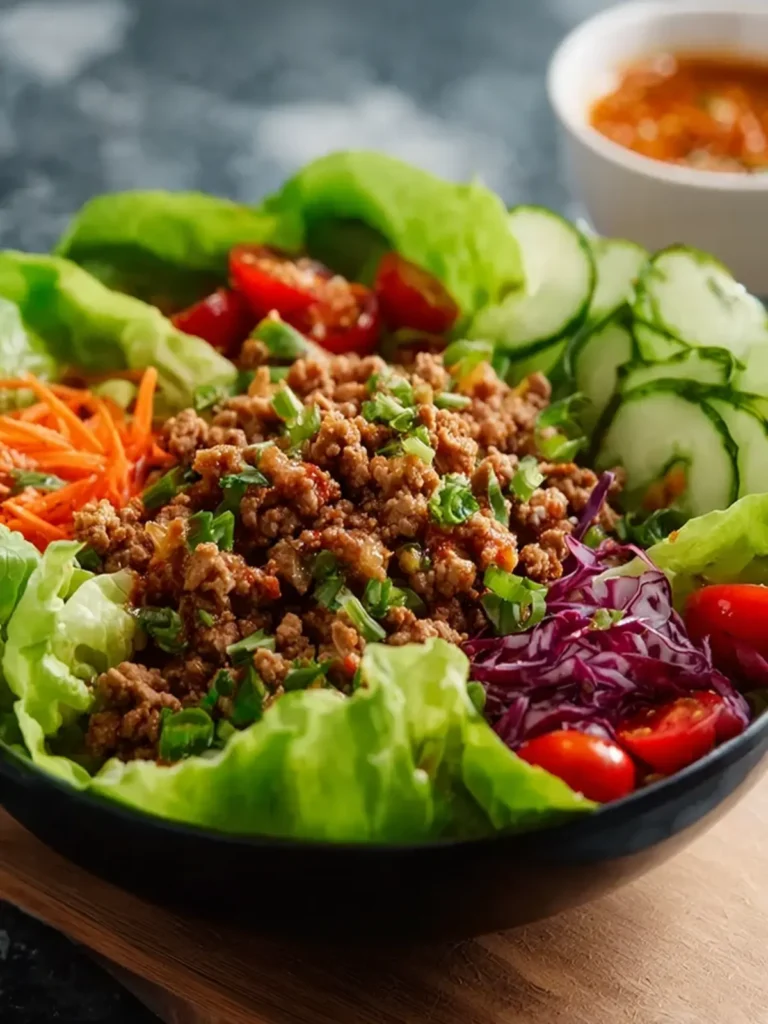 Healthy Ground Turkey Lettuce Wrap Bowls First Image