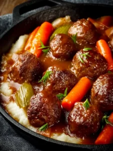 Pot Roast with Frozen Meatballs First Image