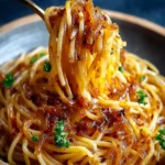 caramelized onion pasta chili oil First Image