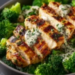 grilled chicken broccoli bowls garlic sauce First Image